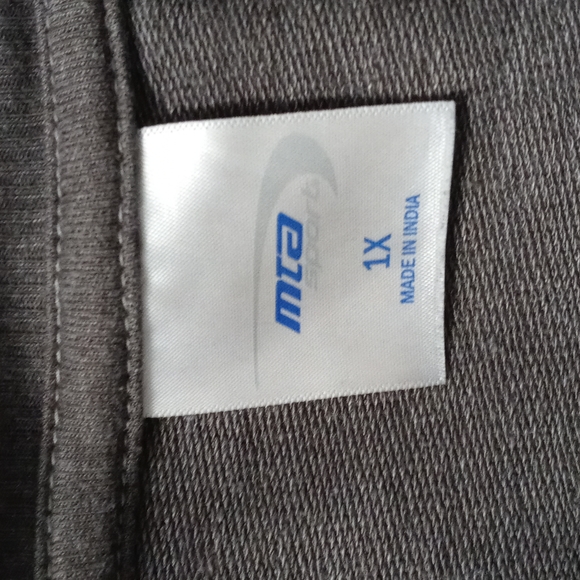 🟢MTA Sport Dark Gray Long Sleeve Shirt 1X - Picture 3 of 3